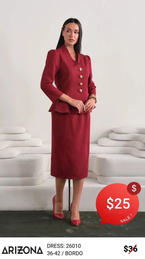 Платье Dress Arizona (Бордовый, модель 26010) оптом