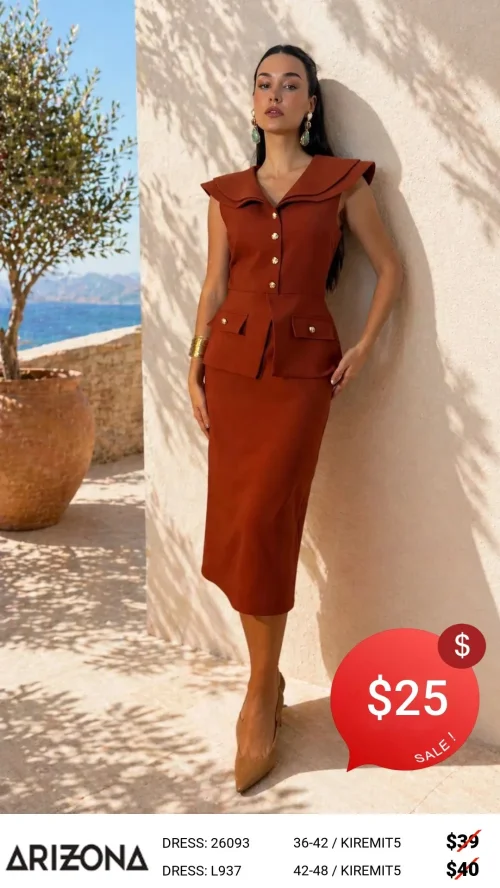 Платье Dress Arizona (Терракотовый, модель 26093) оптом
