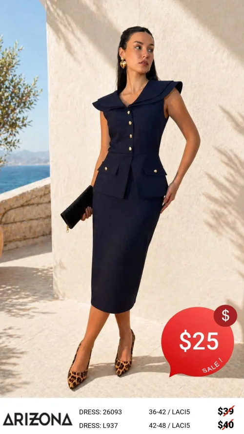 Платье Dress Arizona (Темно-синий, модель 26093) оптом