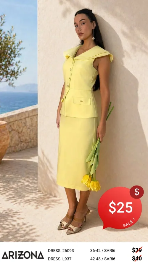 Платье Dress Arizona (Желтый, модель 26093) оптом