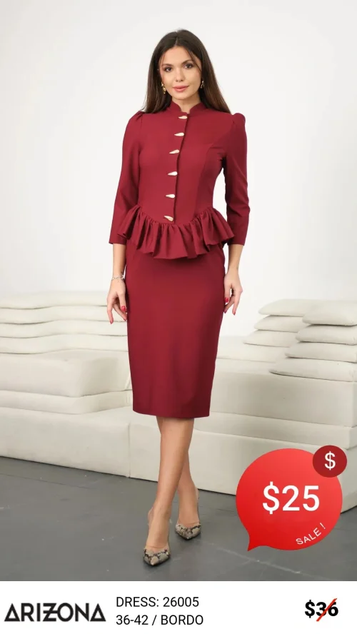Платье Dress Arizona (Бордовый, модель 26005) оптом