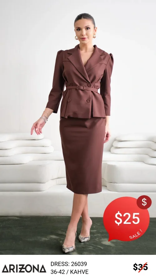 Платье Dress Arizona (Коричневый, модель 26039) оптом