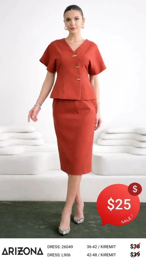 Платье Dress Arizona (Терракотовый, модель 26049) оптом