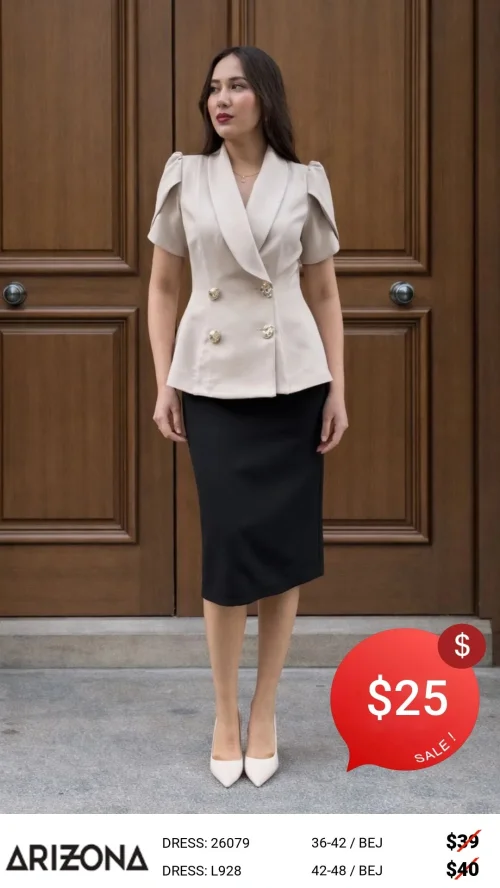 Платье Dress Arizona (Бежевый, модель 26079) оптом
