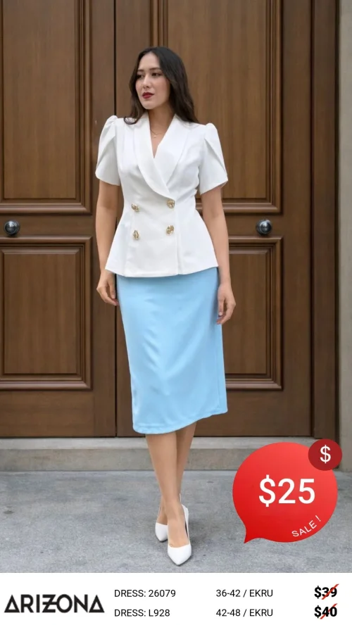 Платье Dress Arizona (Кремовый, модель 26079) оптом