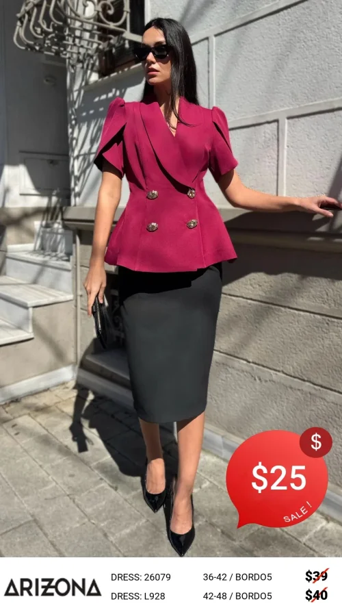 Платье Dress Arizona (Бордовый, модель 26079) оптом