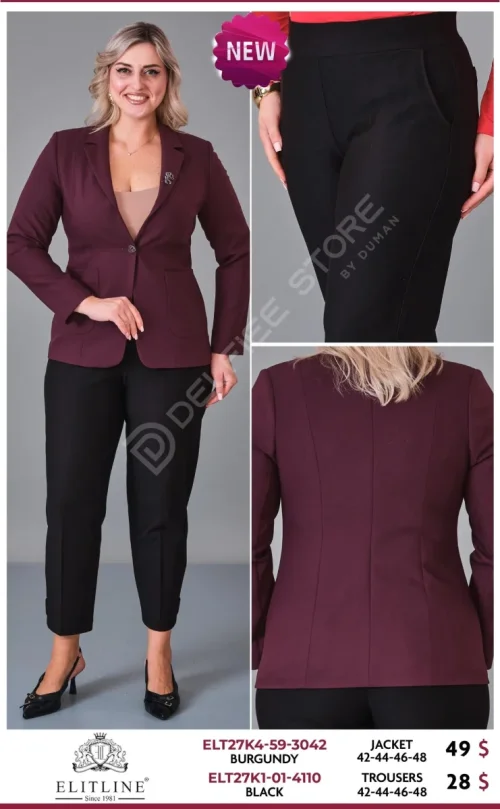 Жакет ELIT LINE (Burgundy, модель ELT27K4-59-3042) оптом