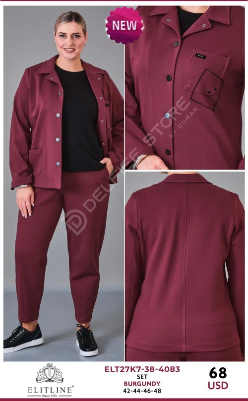 Костюмы и комплекты ELIT LINE (Burgundy, модель ELT27K7-38-4083) оптом