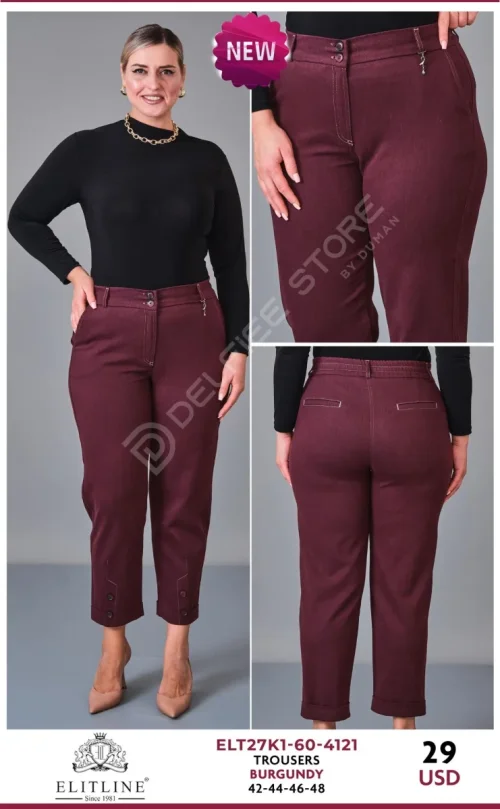 Брюки ELIT LINE (Burgundy, модель ELT27K1-60-4121) оптом