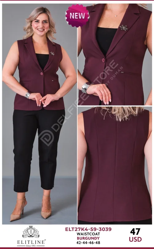 Жилет ELIT LINE (Burgundy, модель ELT27K4-59-3039) оптом