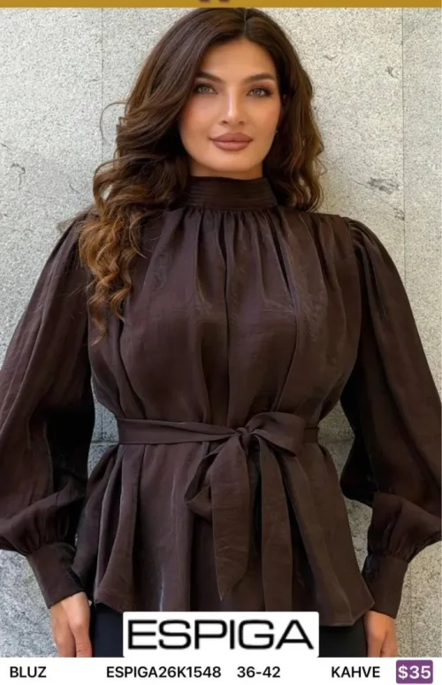 Блузка ESPIGA (Brown, модель ESPIGA26K1548) оптом