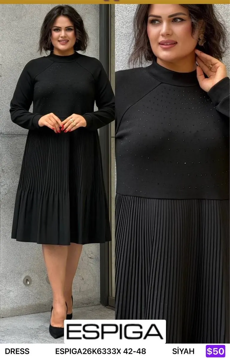 Платье ESPIGA (Black, модель ESPIGA26K6333X) оптом