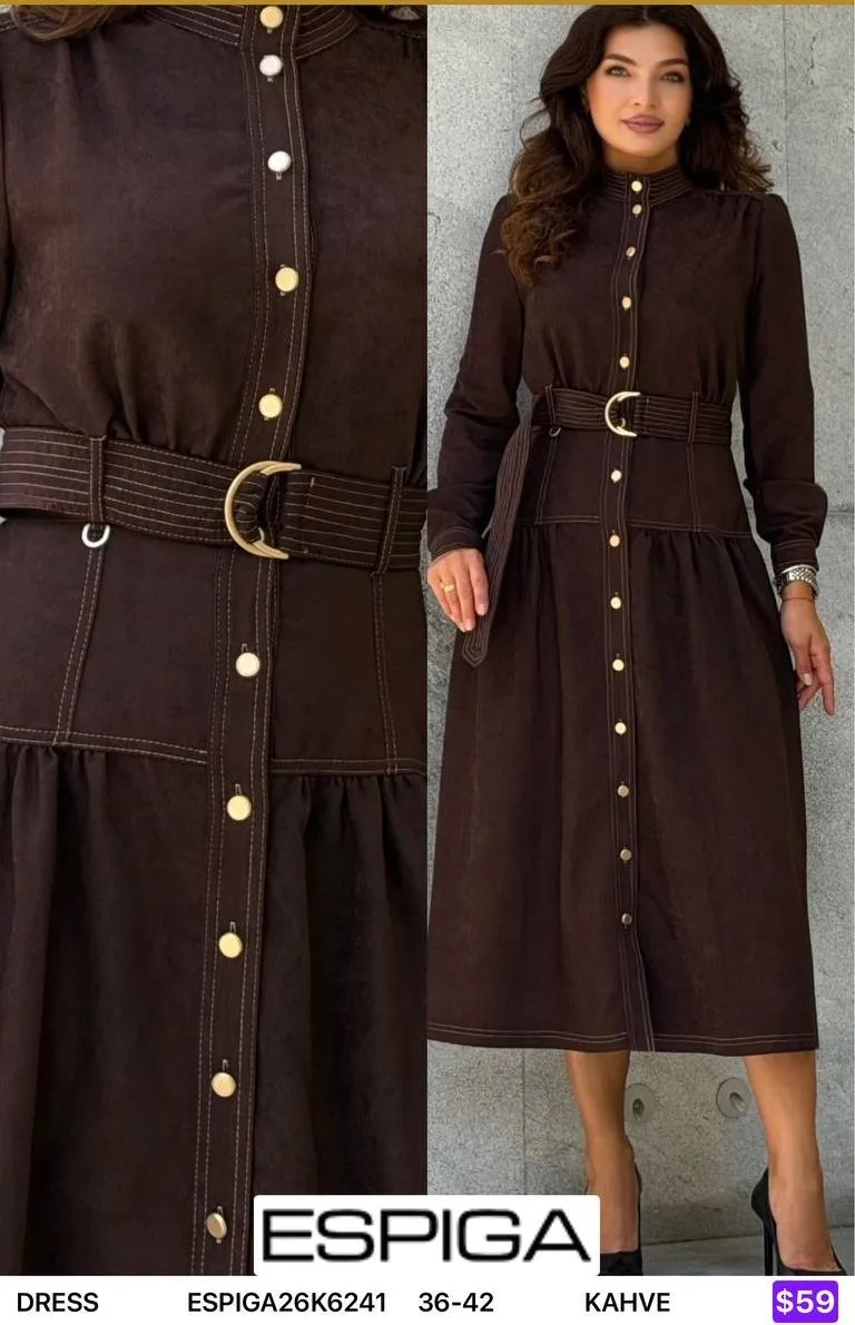 Платье ESPIGA (Brown, модель ESPIGA26K6241) оптом