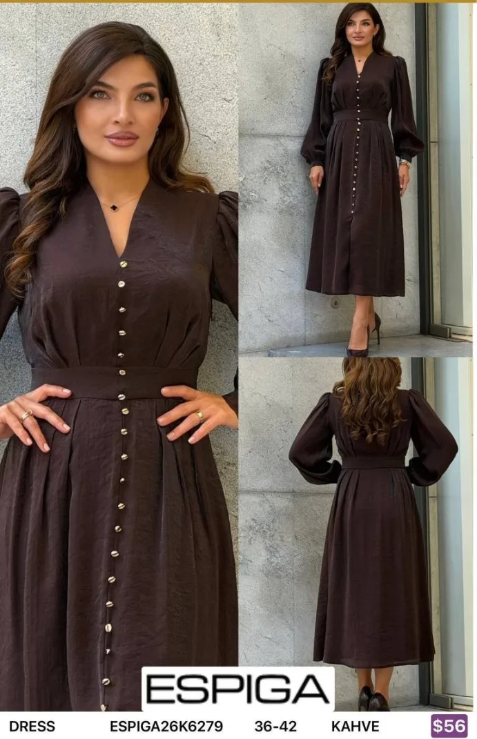 Платье ESPIGA (Brown, модель ESPIGA26K6279) оптом