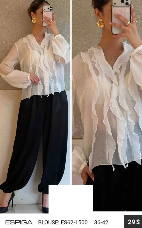 Блузка ESPIGA (White, модель ES62-1500) оптом