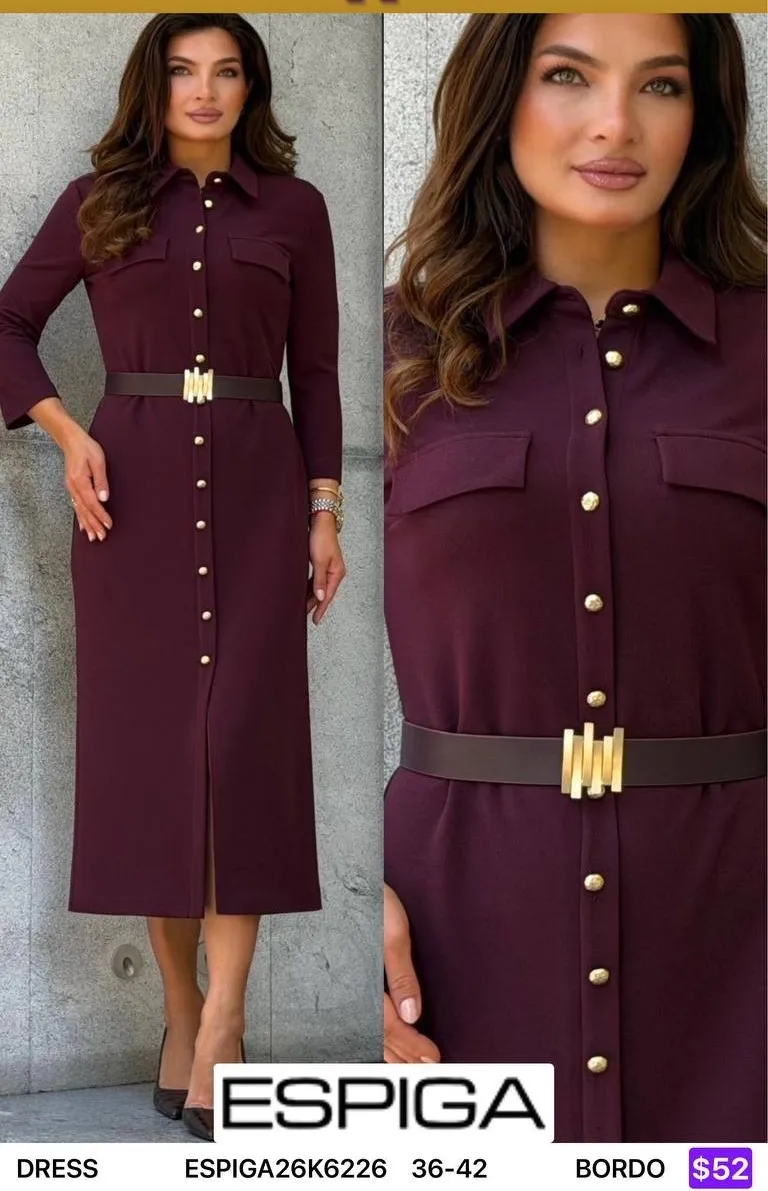 Платье ESPIGA (Burgundy, модель ESPIGA26K6226) оптом
