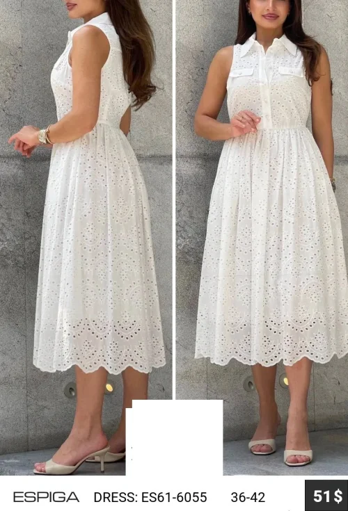 Платье ESPIGA (Белый, модель ES61-6055) оптом
