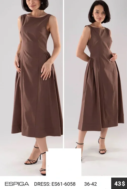 Платье ESPIGA (Коричневый, модель ES61-6058) оптом