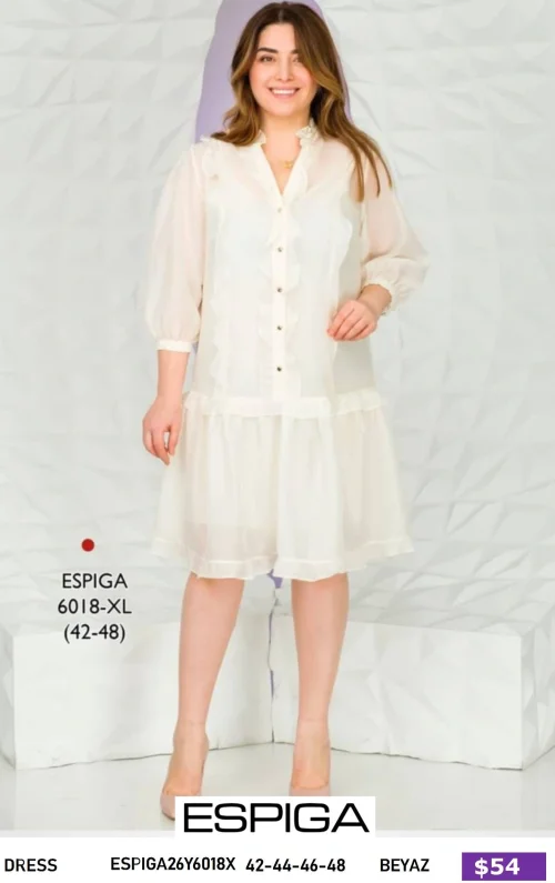 Платье ESPIGA (Белый, модель ESPIGA26Y6018X) оптом