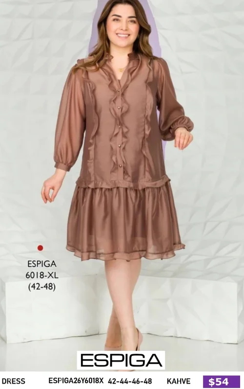 Платье ESPIGA (Коричневый, модель ESPIGA26Y6018X) оптом