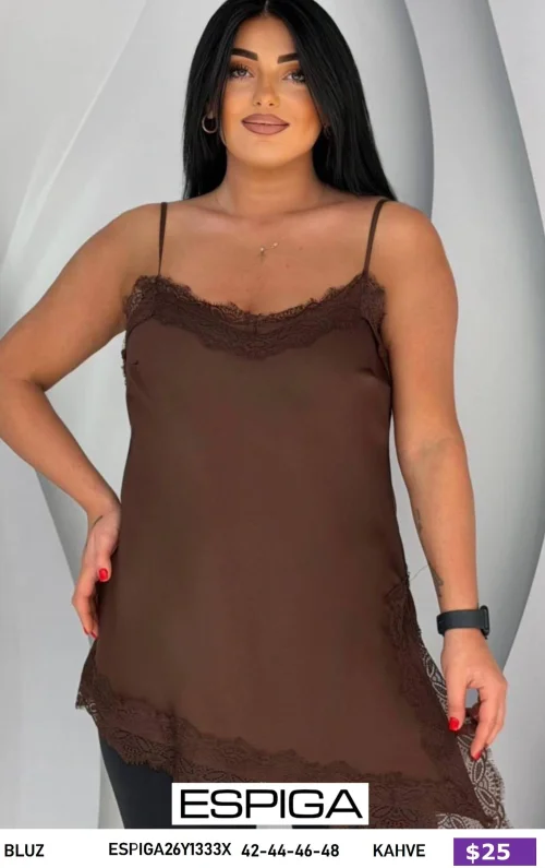 Блузка ESPIGA (Коричневый, модель ESPIGA26Y1333X) оптом