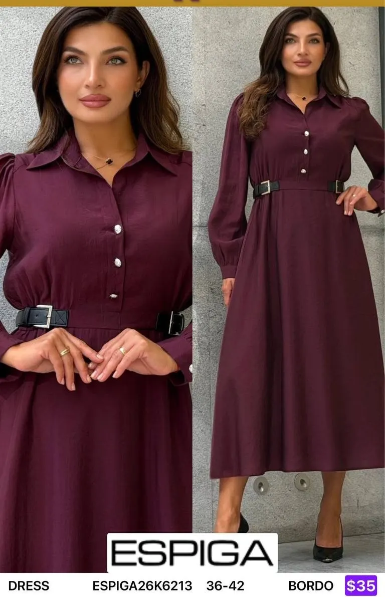 Платье ESPIGA (Burgundy, модель ESPIGA26K6213) оптом