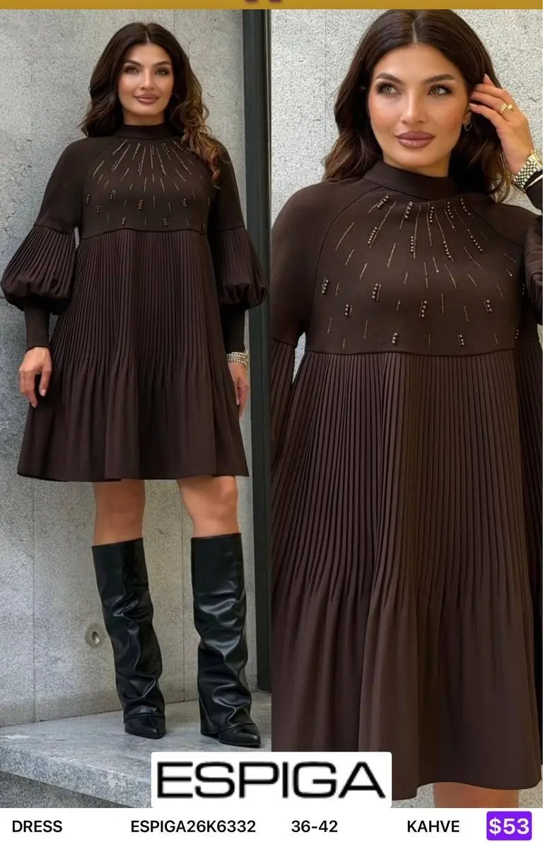 Платье ESPIGA (Brown, модель ESPIGA26K6332) оптом