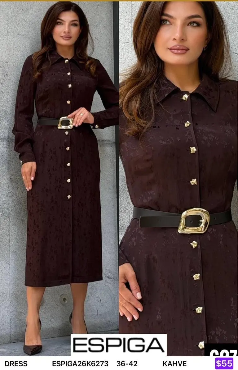 Платье ESPIGA (Brown, модель ESPIGA26K6273) оптом