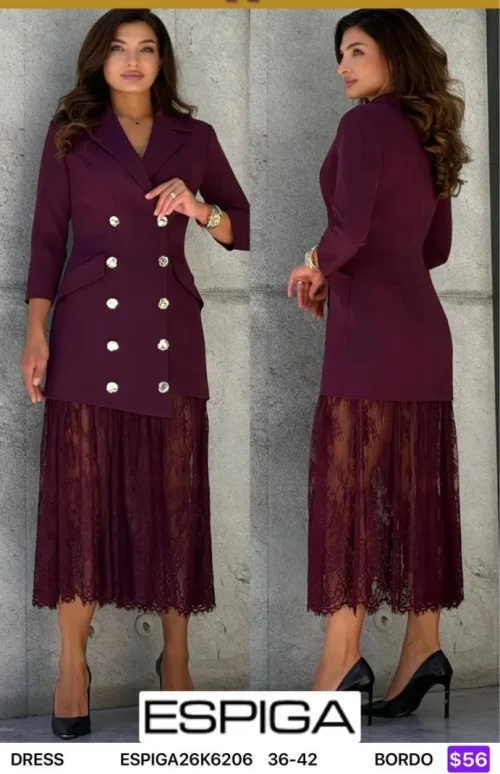 Платье ESPIGA (Burgundy, модель ESPIGA26K6206) оптом