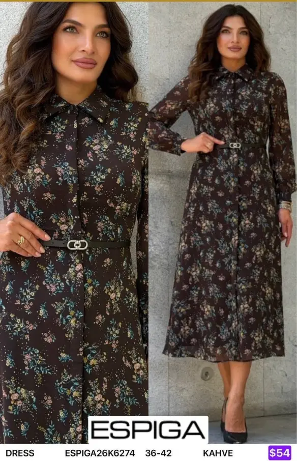 Платье ESPIGA (Brown, модель ESPIGA26K6274) оптом