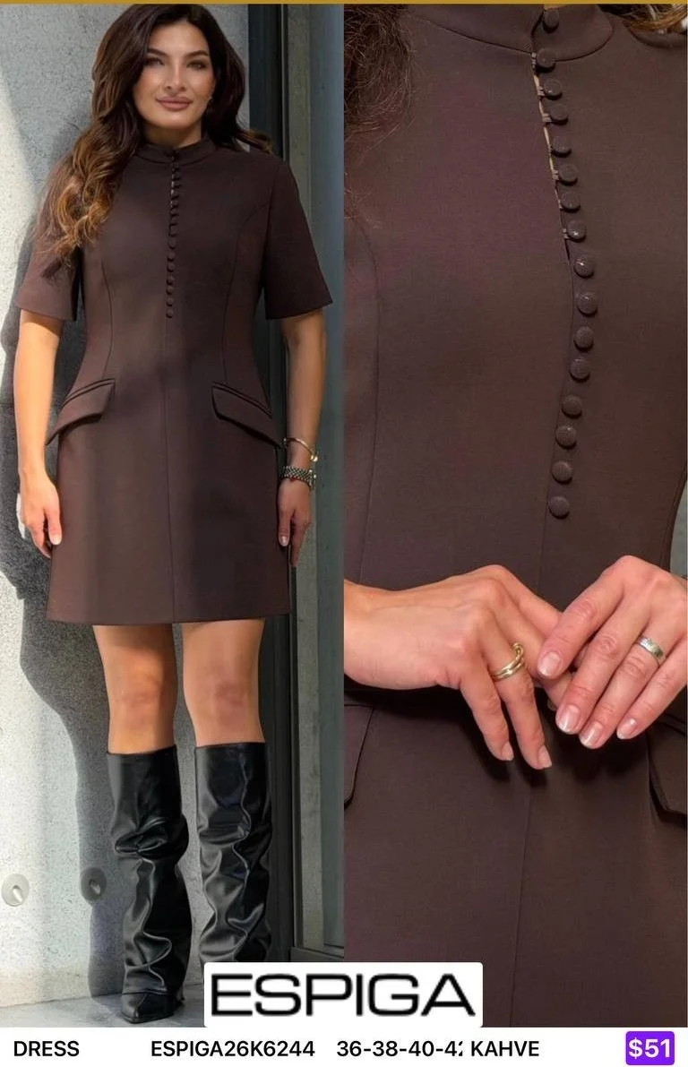 Платье ESPIGA (Brown, модель ESPIGA26K6244) оптом