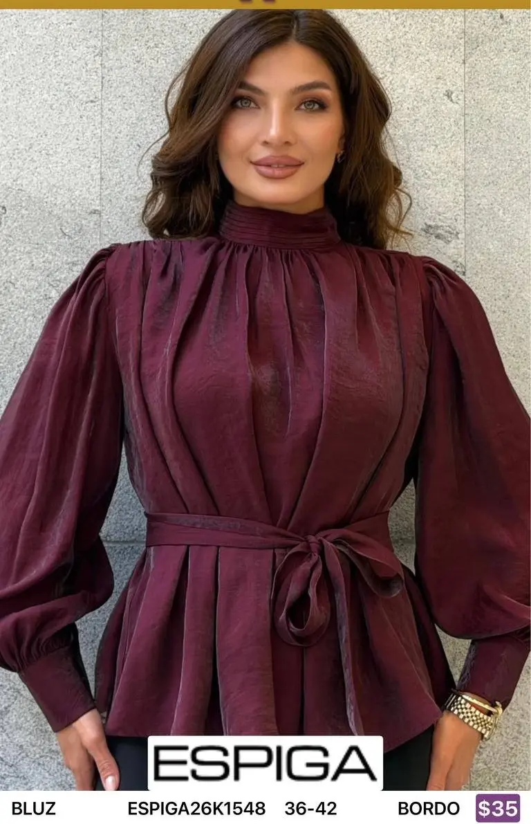 Блузка ESPIGA (Burgundy, модель ESPIGA26K1548) оптом