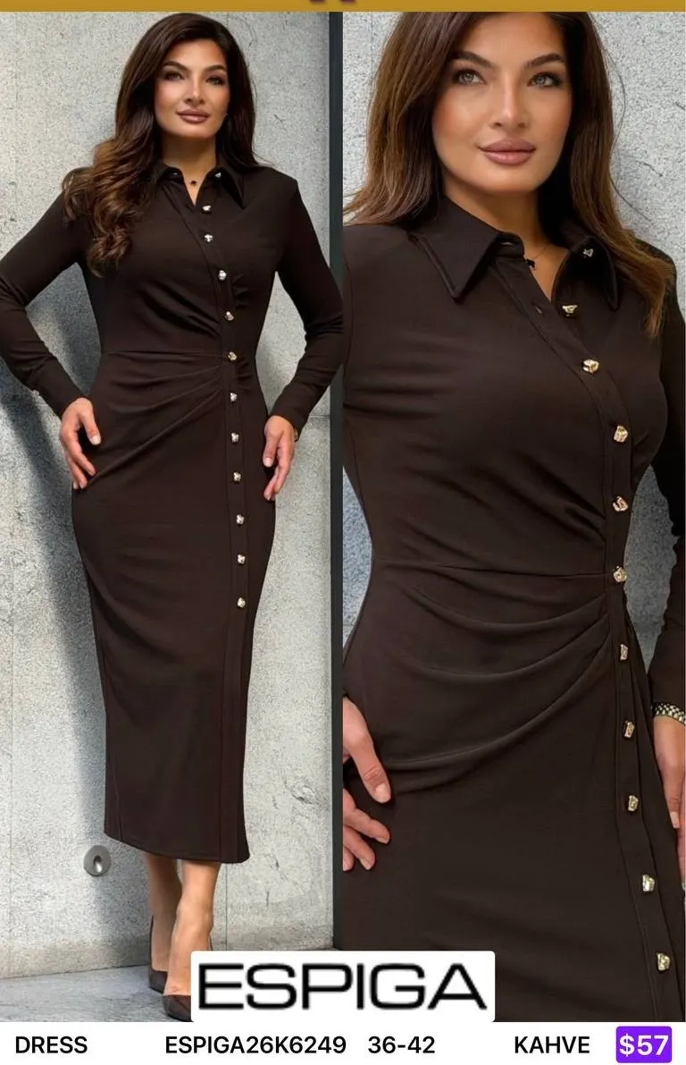 Платье ESPIGA (Brown, модель ESPIGA26K6249) оптом