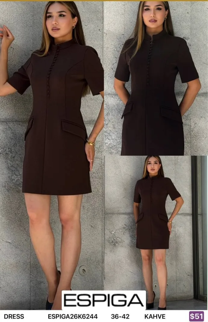 Платье ESPIGA (Brown, модель ESPIGA26K6244) оптом