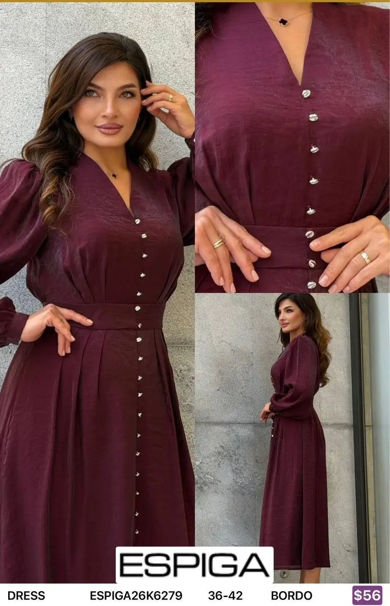 Платье ESPIGA (Burgundy, модель ESPIGA26K6279) оптом