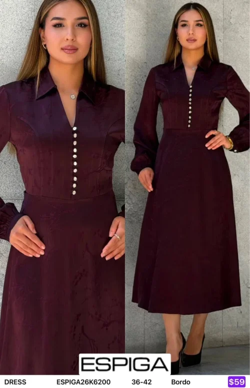Платье ESPIGA (Burgundy, модель ESPIGA26K6200) оптом