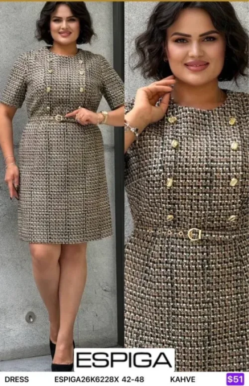 Платье ESPIGA (Brown, модель ESPIGA26K6228X) оптом