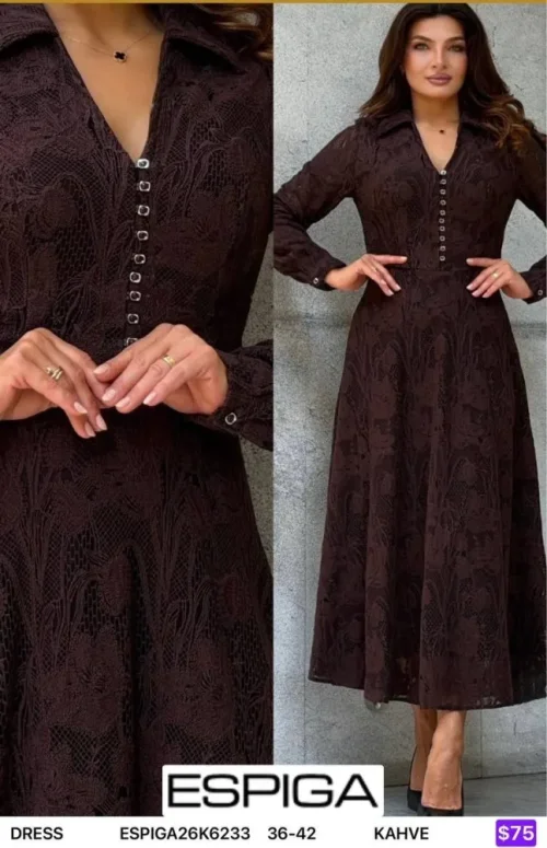 Платье ESPIGA (Brown, модель ESPIGA26K6233) оптом