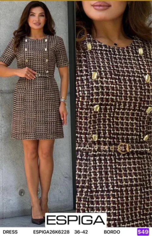 Платье ESPIGA (Burgundy, модель ESPIGA26K6228) оптом