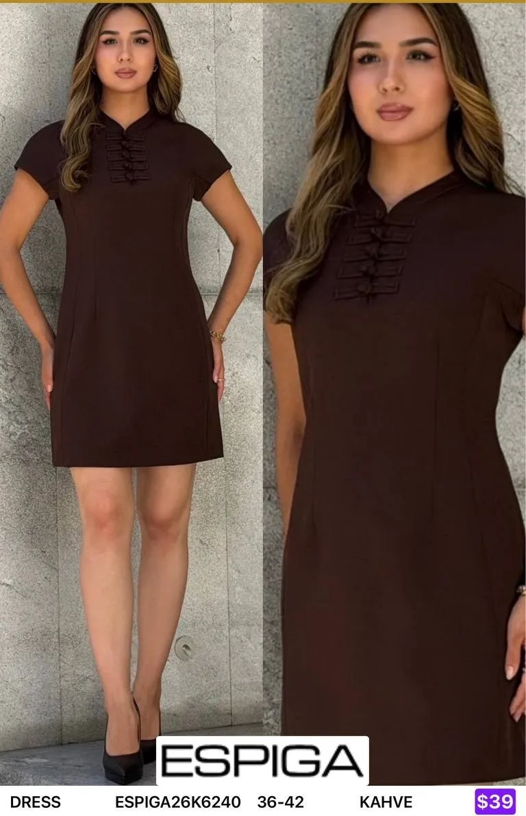 Платье ESPIGA (Brown, модель ESPIGA26K6240) оптом