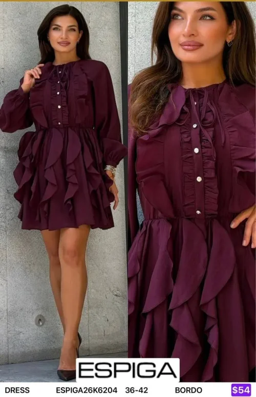 Платье ESPIGA (Burgundy, модель ESPIGA26K6204) оптом
