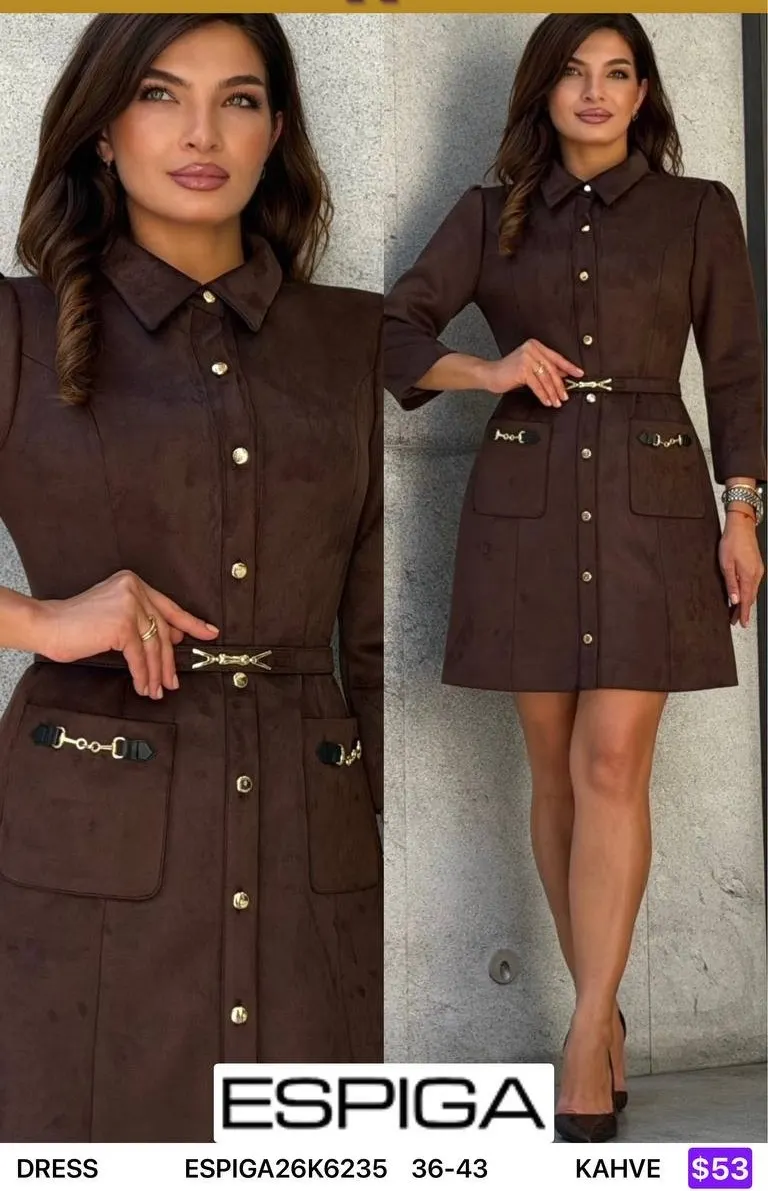 Платье ESPIGA (Brown, модель ESPIGA26K6235) оптом