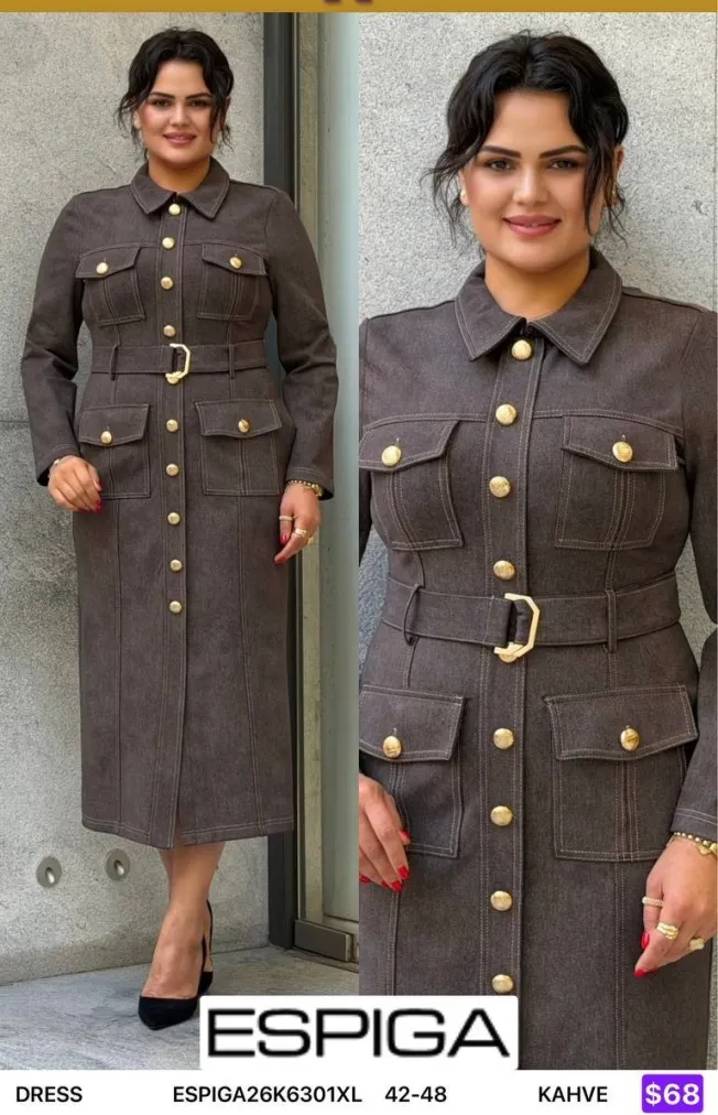 Платье ESPIGA (Brown, модель ESPIGA26K6301XL) оптом