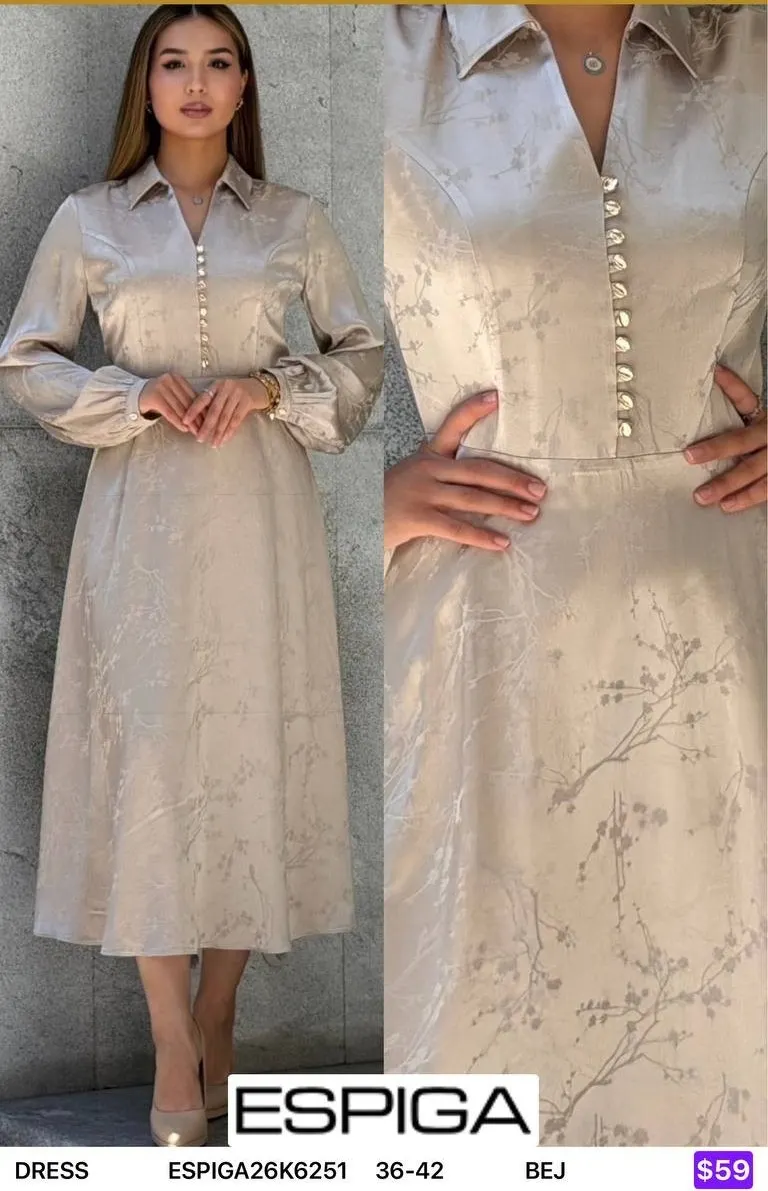 Платье ESPIGA (Beige, модель ESPIGA26K6251) оптом