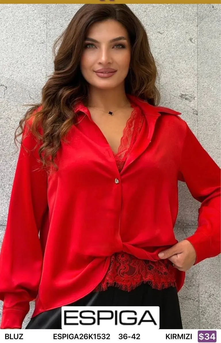 Блузка ESPIGA (Red, модель ESPIGA26K1532) оптом