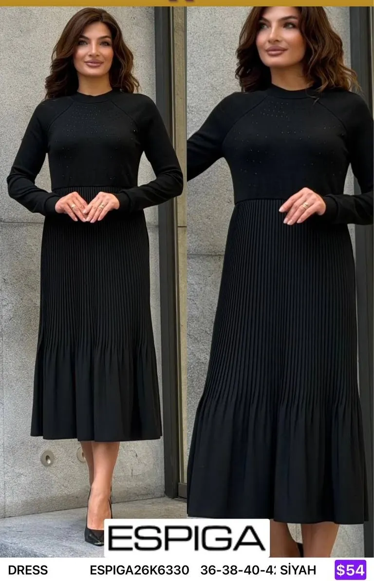 Платье ESPIGA (Black, модель ESPIGA26K6330) оптом