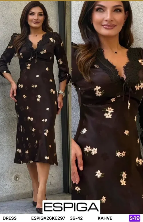 Платье ESPIGA (Brown, модель ESPIGA26K6297) оптом