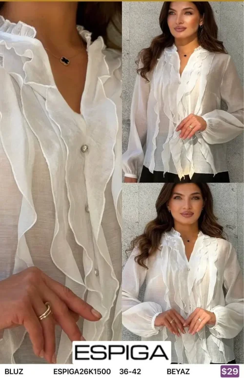 Блузка ESPIGA (White, модель ESPIGA26K1500) оптом