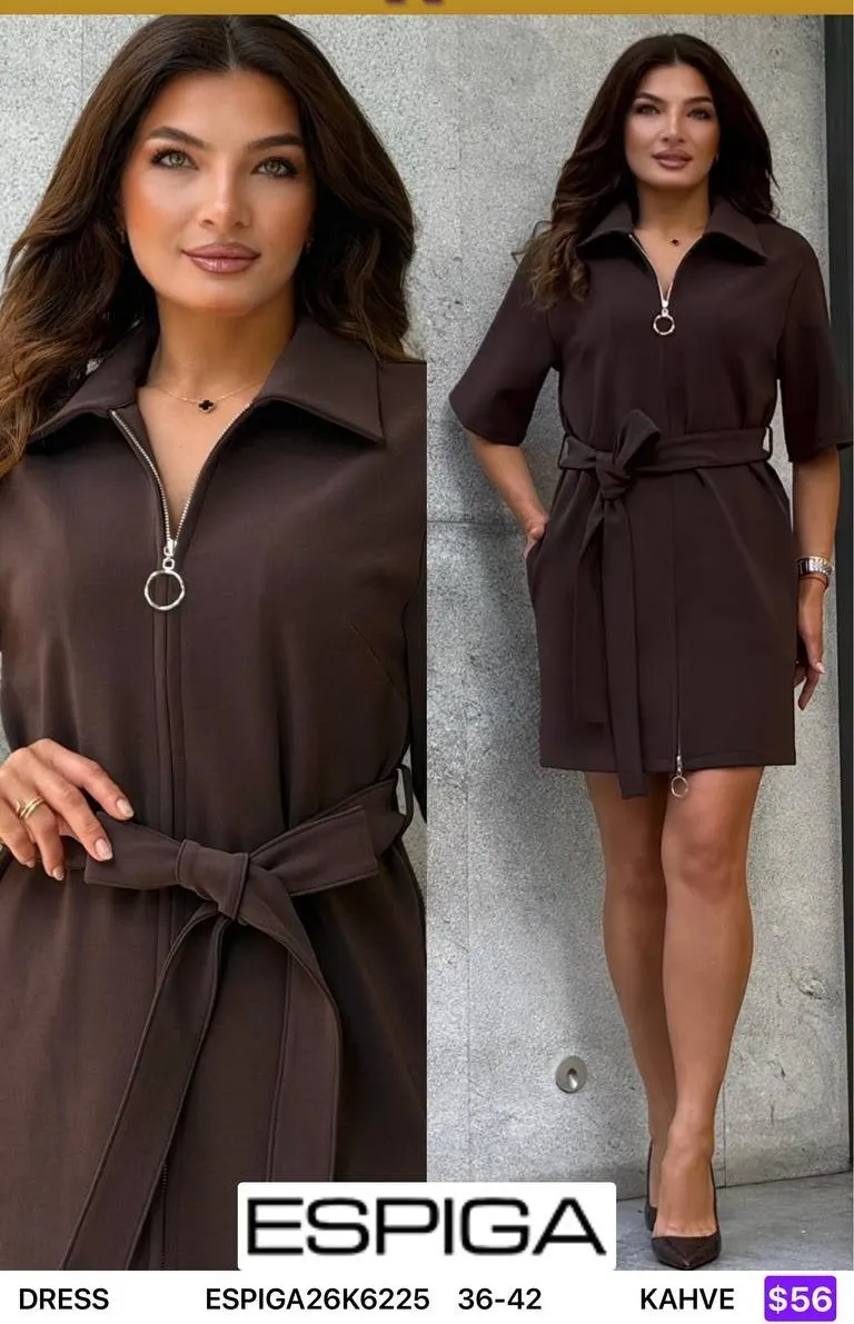 Платье ESPIGA (Brown, модель ESPIGA26K6225) оптом