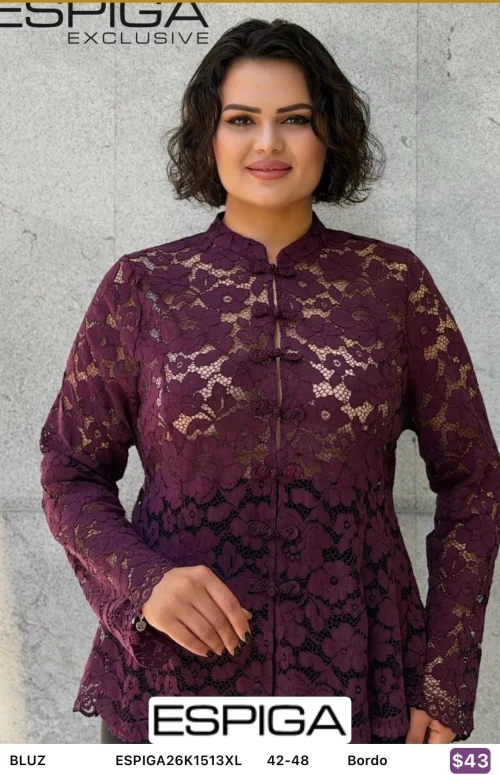 Блузка ESPIGA (Бордовый, модель ESPIGA26K1513XL) оптом